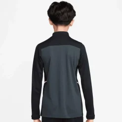 Academy Voetbaltrainingstop met Dri-FIT, lange mouwen en korte rits voor kids