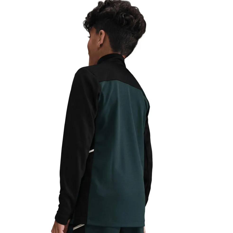 Academy Voetbaltrainingstop met Dri-FIT, lange mouwen en korte rits voor kids