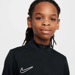 Academy Voetbaltrainingstop met Dri-FIT, lange mouwen en korte rits voor kids