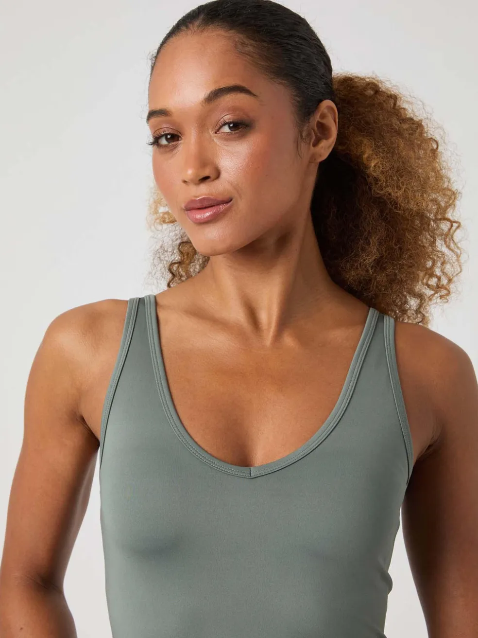 Ace Deep V Neck Tank Top