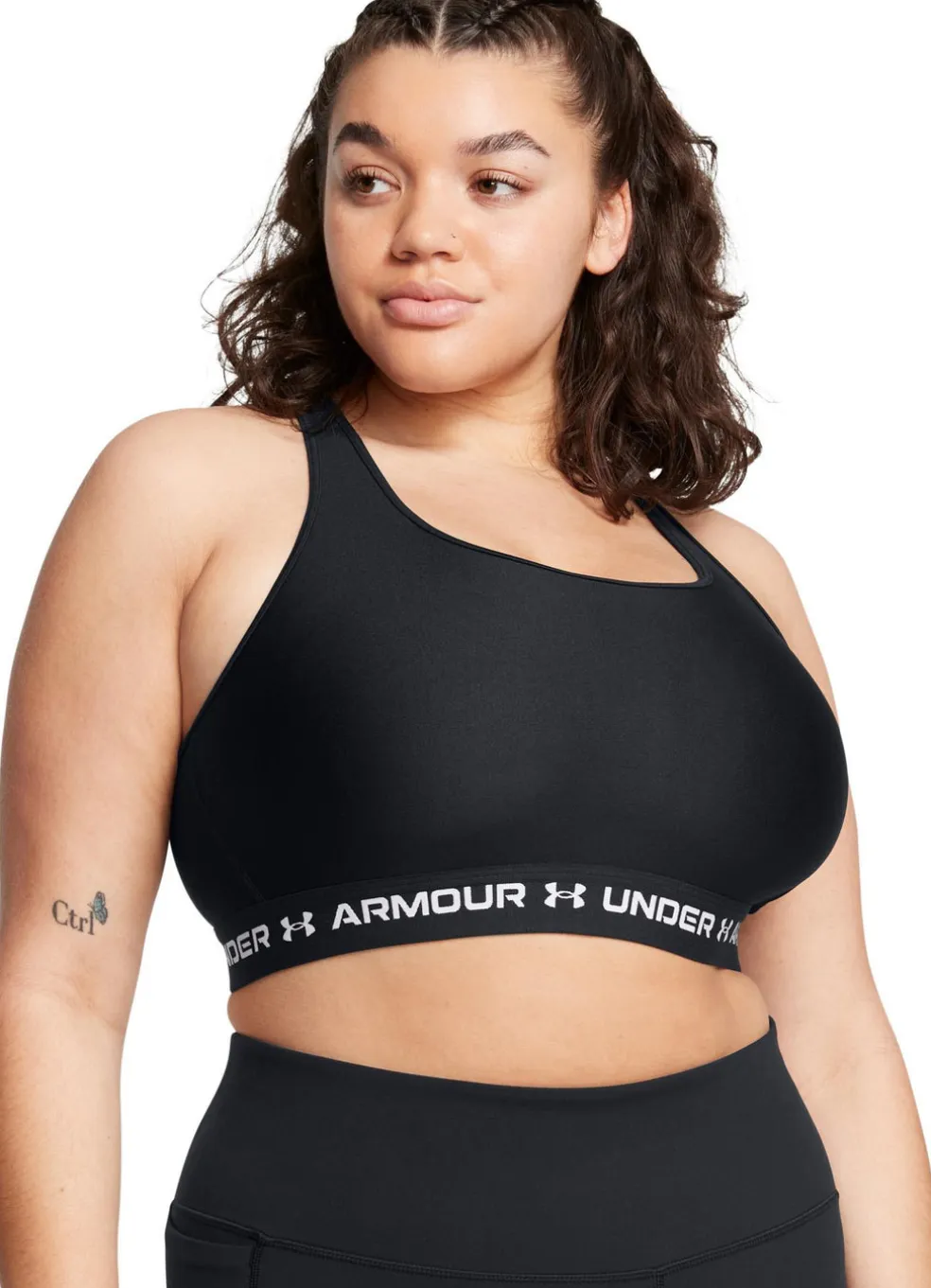 crossback mid bra-blk