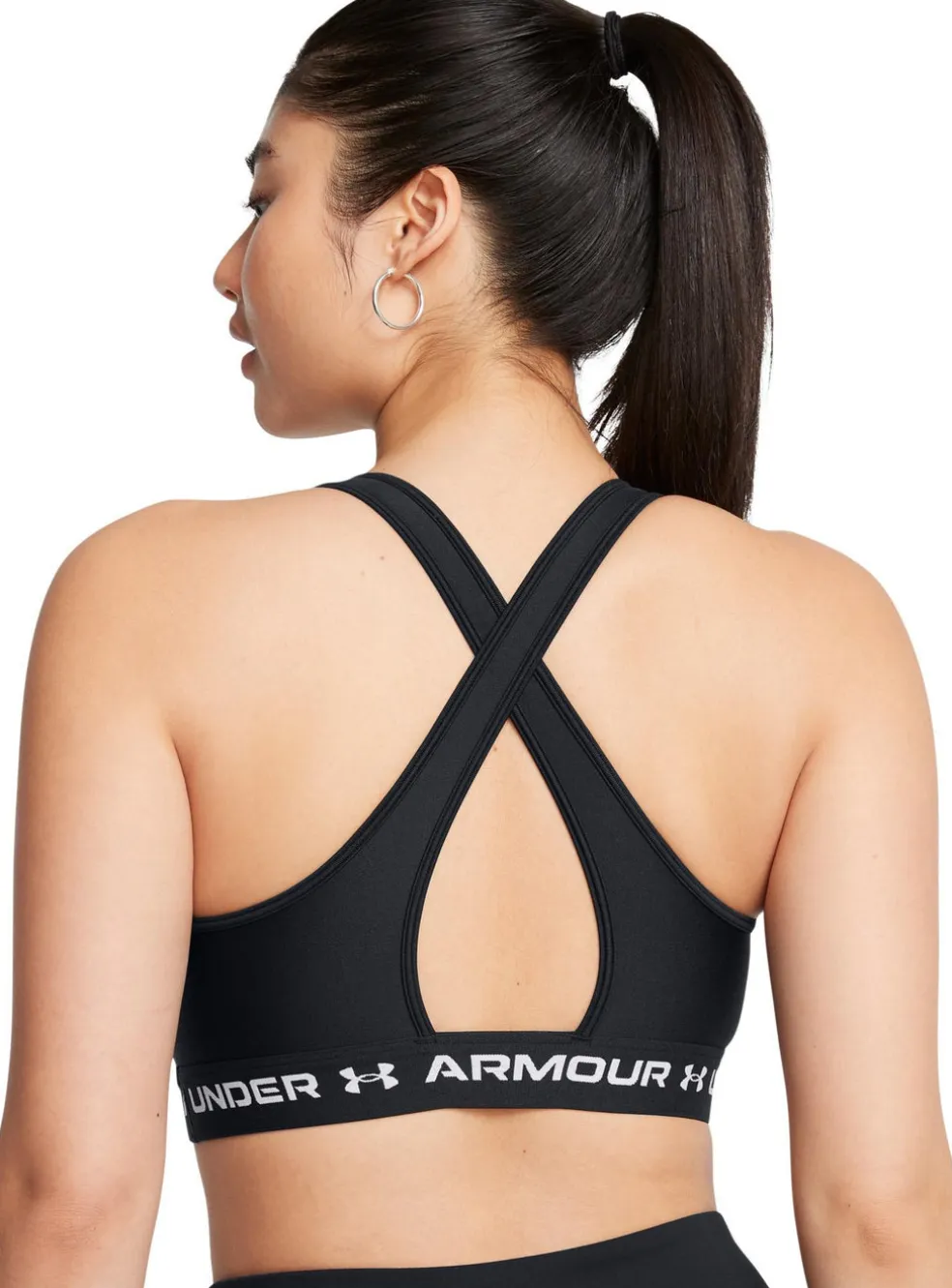 crossback mid bra-blk