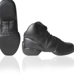 Dance sneaker, leather, split sole, high top