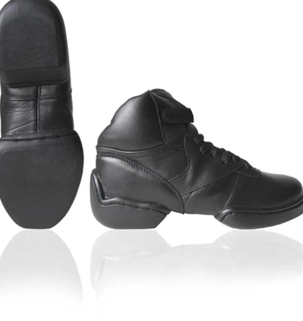 Dance sneaker, leather, split sole, high top
