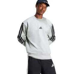 Essentials 3-Stripes Fleece Sweatshirt