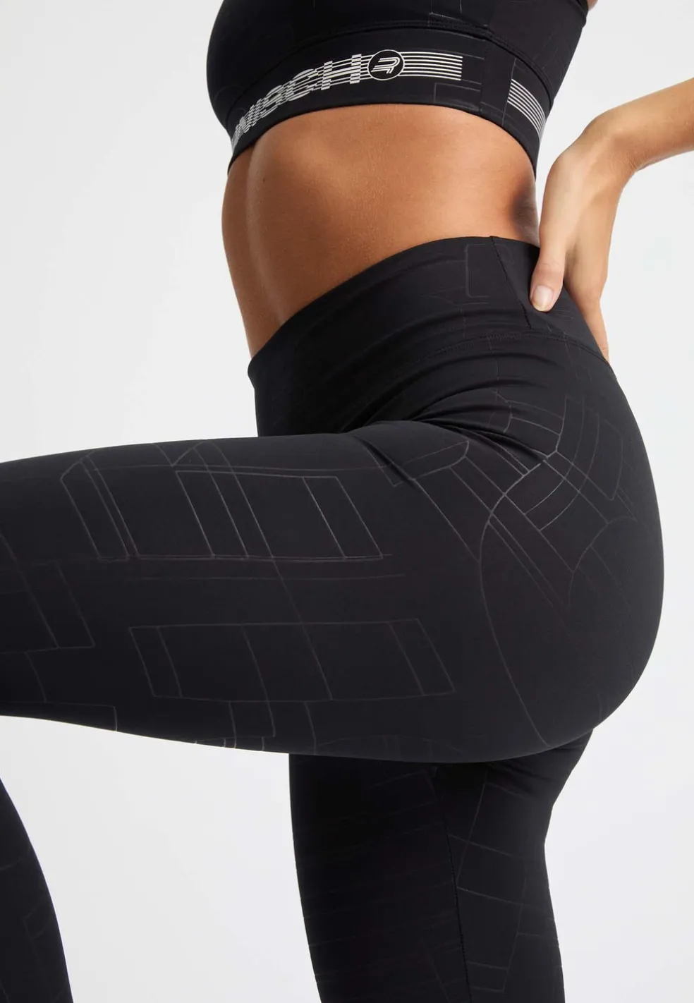 Logo Effect High Waist Tights