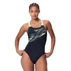 MEDLEY LOGO MEDALIST 1PC BLK/LTGRN