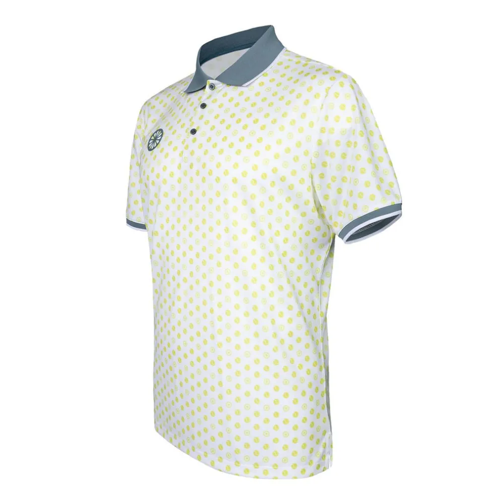 men pique printed polo