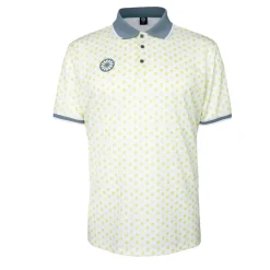 men pique printed polo