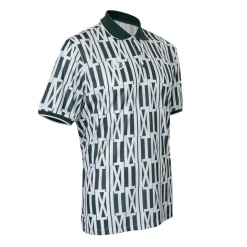 men pique printed polo