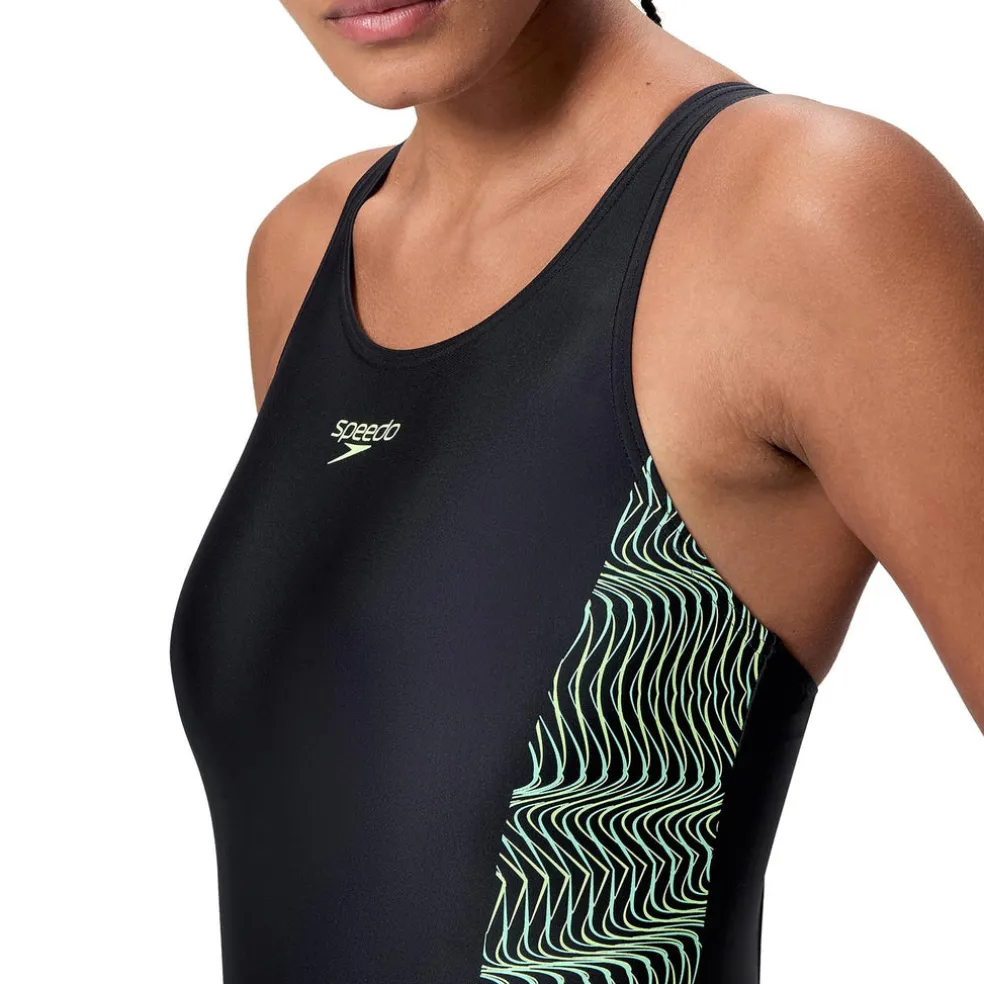 PLACEMENT MEDALIST 1PC BLK/LTGRN