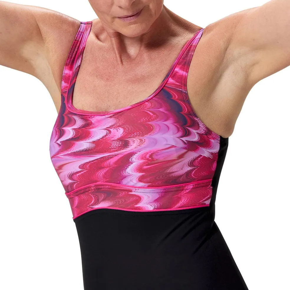 PRINT CONTOUR ECLIPSE 1PC BLK/DKPNK