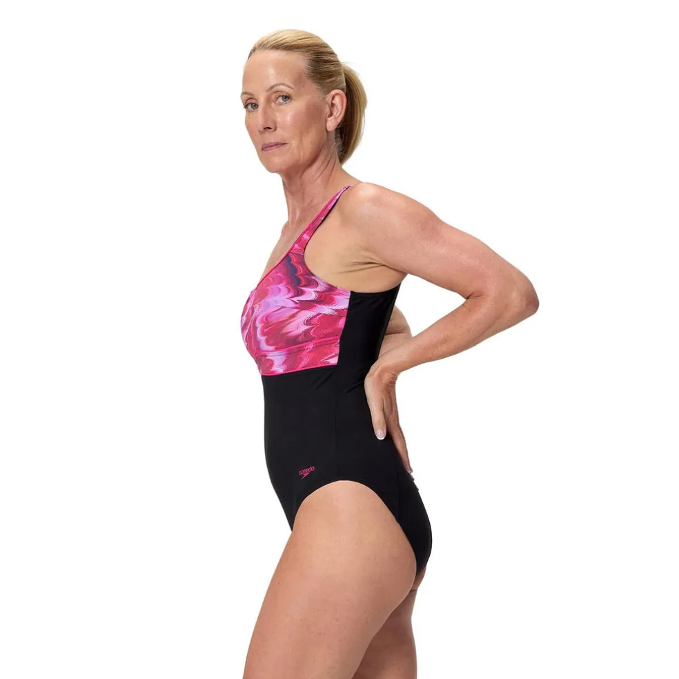 PRINT CONTOUR ECLIPSE 1PC BLK/DKPNK