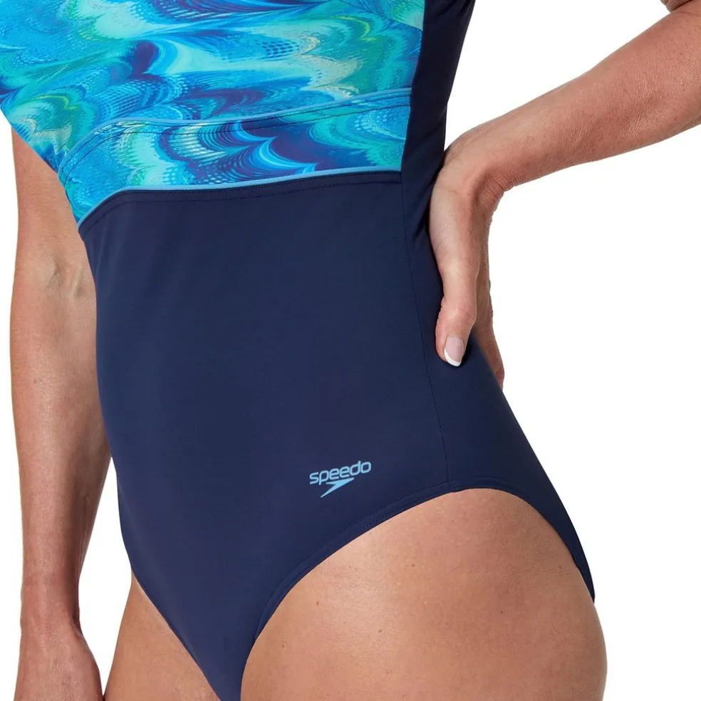 PRINT CONTOUR ECLIPSE 1PC NVY/LTBLU