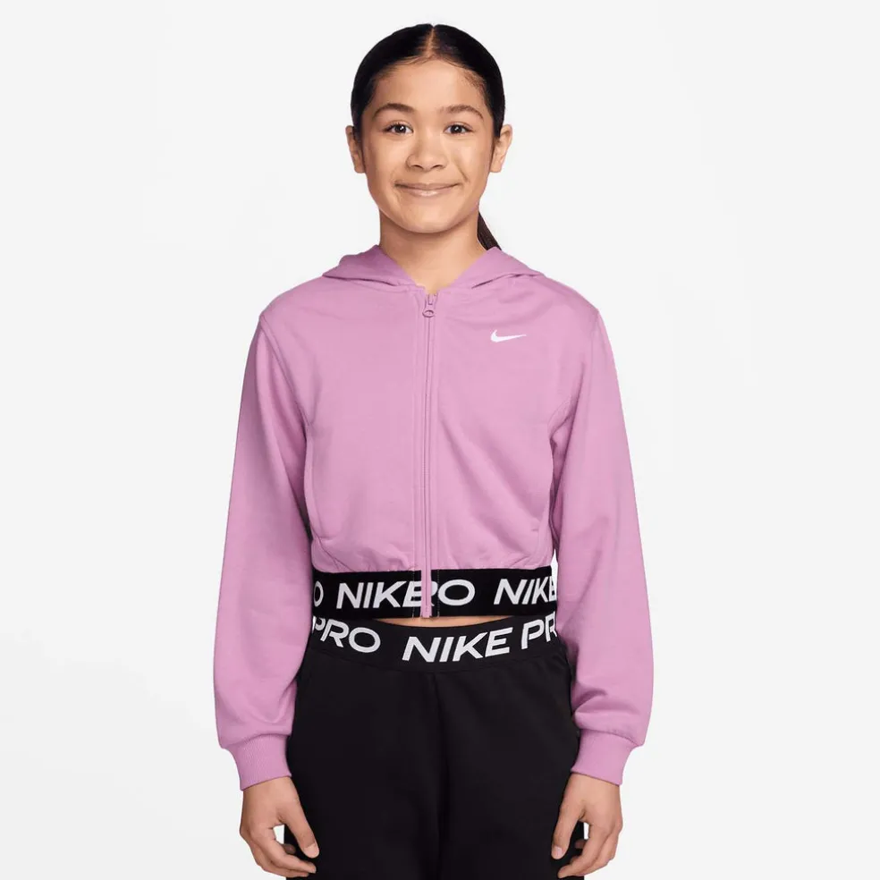 pro fleece big kids' Dri-FIT hoodie met rits