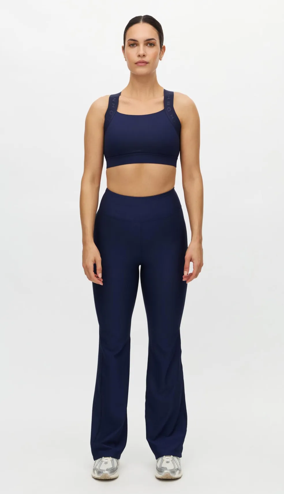 Ribbed R Flare High Waist Tight