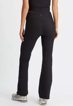 Ribbed R Flare High Waist Tight