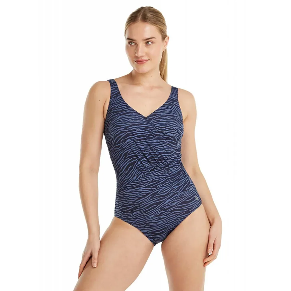Sift Cup V-neck Zebra Stripe Blue badpak