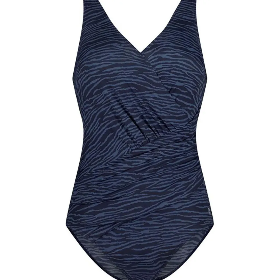 Sift Cup V-neck Zebra Stripe Blue badpak