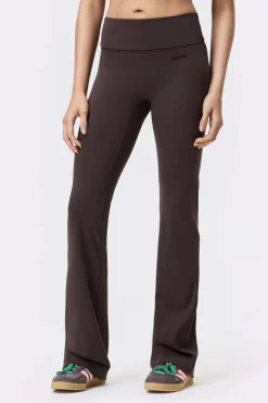 Soft Fold Over Flared Leggings