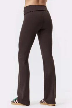 Soft Fold Over Flared Leggings