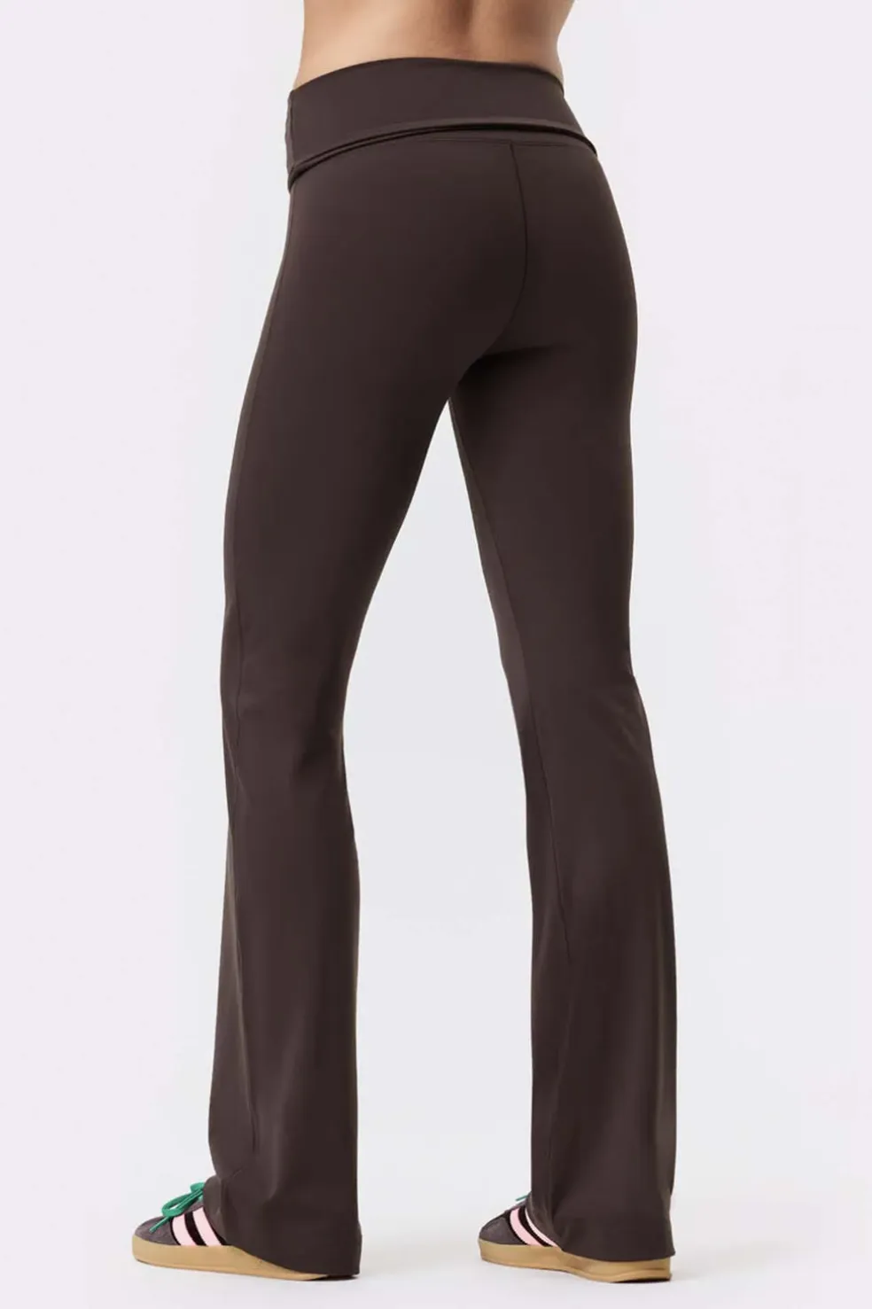 Soft Fold Over Flared Leggings