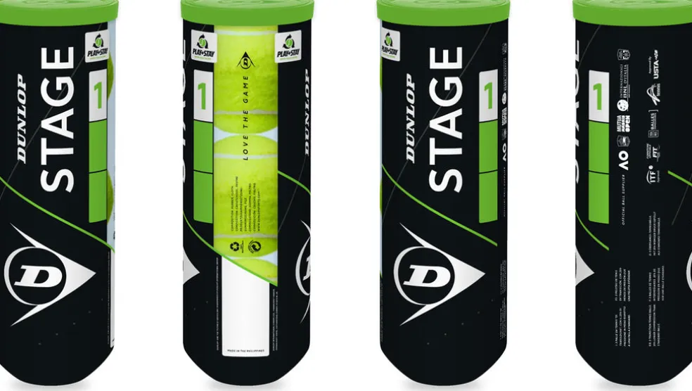 Stage 1 Green 3 tube tennisballen