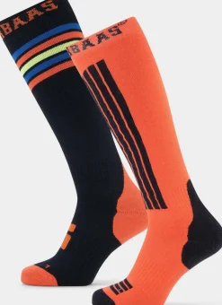 Striped 2-pack skisokken
