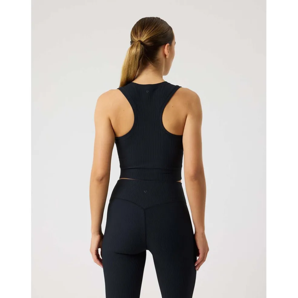 studio ribbed cropped tank top