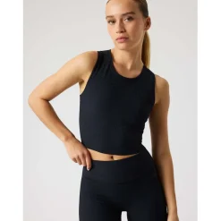 studio ribbed cropped tank top
