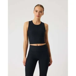 studio ribbed cropped tank top