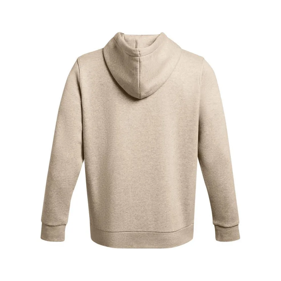 ua essential fleece hoodie-brn