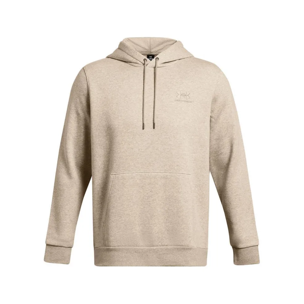 ua essential fleece hoodie-brn